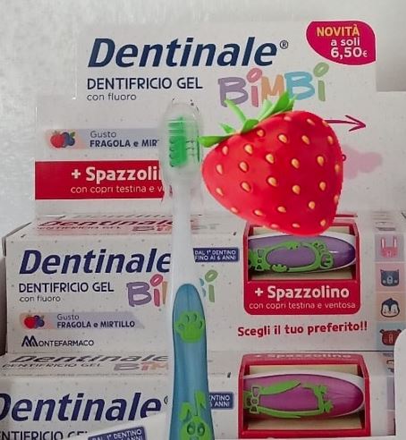 DENTINALE DENTIFRICIO FLUOR + SPAZZOLINO BIMBI 0-6 ANNI - farmaciabianca.it