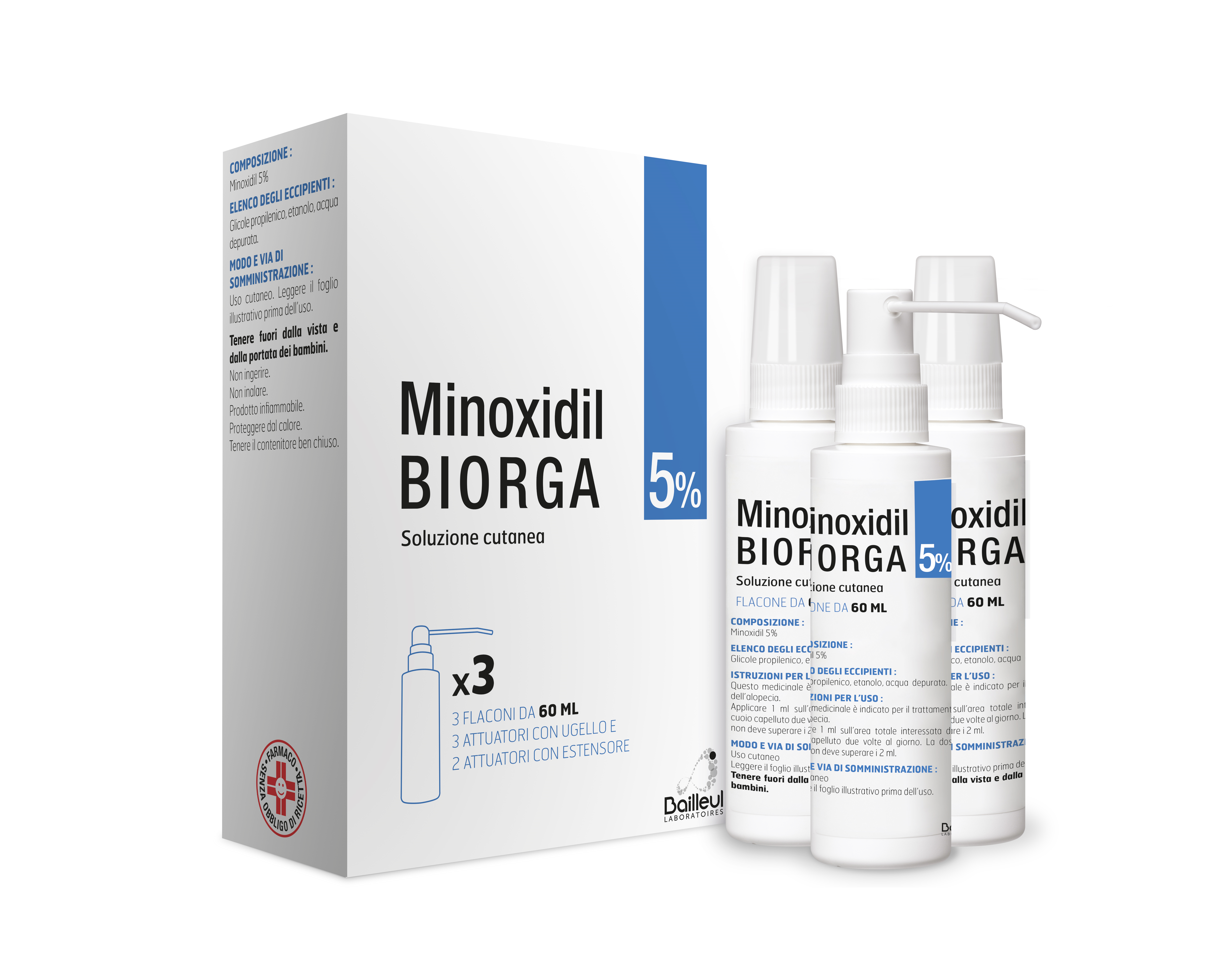 MINOXIDIL BIORGA*SOL CUT 3FL5% - farmaciabianca.it