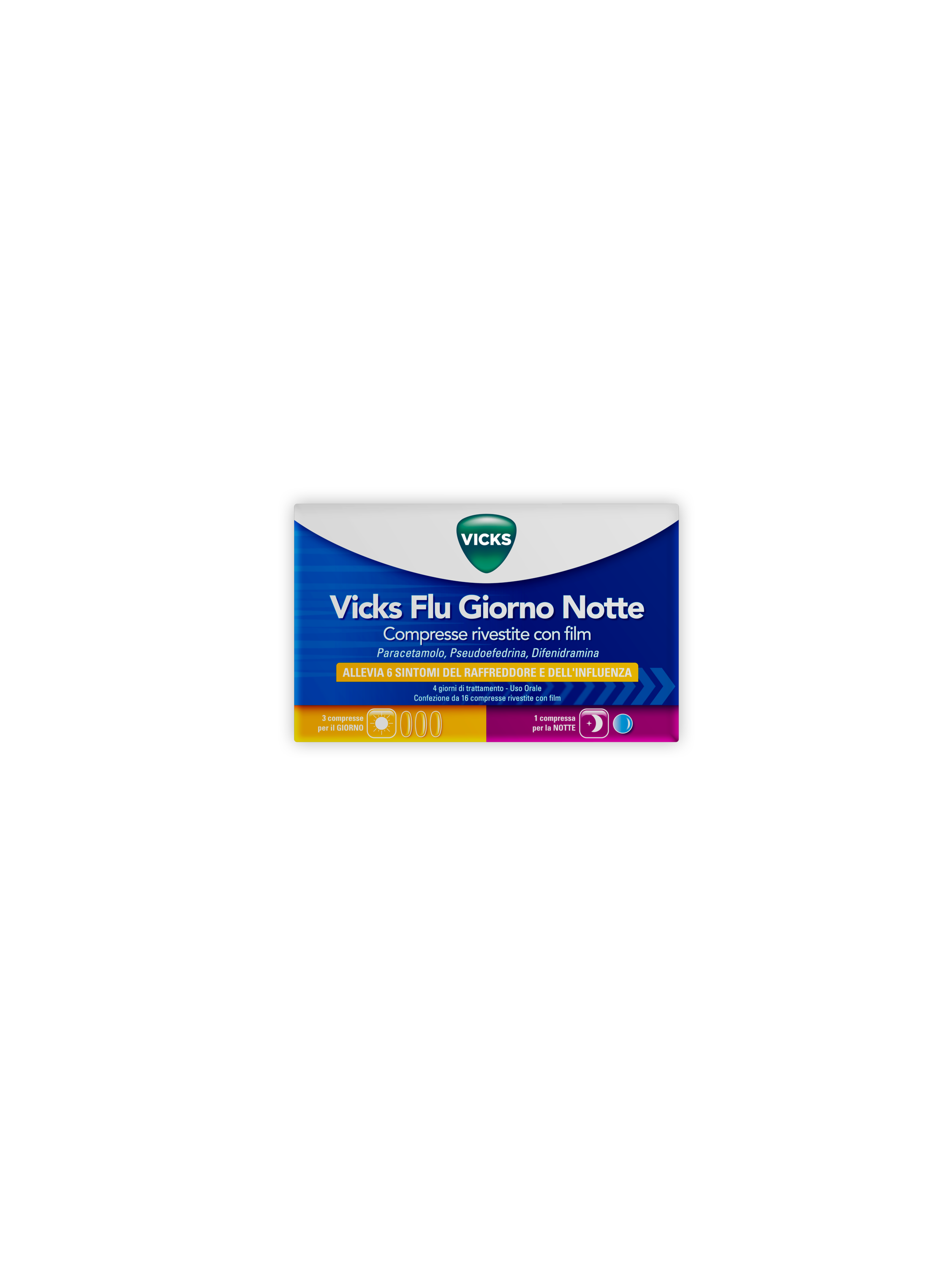 VICKS FLU GIORNO NOTTE*12+4CPR - farmaciabianca.it