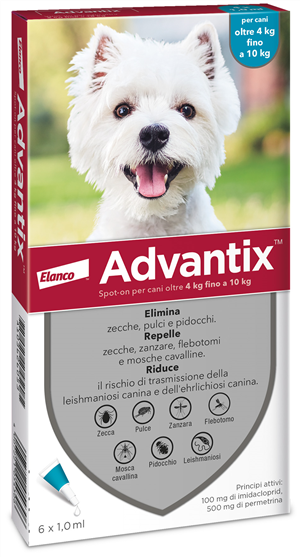 ADVANTIX SPOT ON*6PIP 4-10KG - farmaciabianca.it