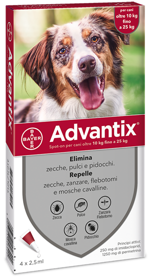 ADVANTIX SPOT ON*4PIP 10-25KG - farmaciabianca.it