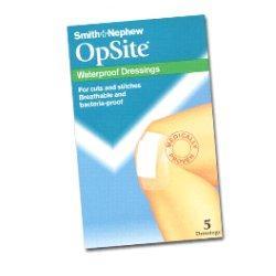 MEDICAZIONE POST OPERATORIA ADESIVA STERILE IN POLIURETANO SEMI PERMEABILE TRASPARENTE CON TAMPONE A BASSA ADERENZA OPSITE POST OP 6,5X5CM 5 PEZZI - farmaciabianca.it