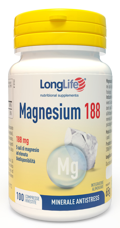 LONGLIFE MAGNESIUM 188 100 COMPRESSE RIVESTITE DA 6,5 G - farmaciabianca.it
