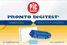 LANCETTE PUNGIDITO PIC DIGITEST GAUGE 28 25 PEZZI + 25 TAMPONCINI ASSORBENTI - farmaciabianca.it