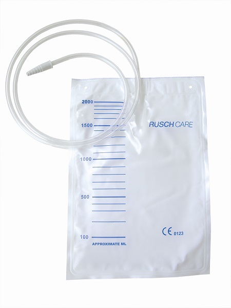 SACCA DI DRENAGGIO LETTO PER INCONTINENZA 2000ML IN PVC CON TUBO DI RACCORDO 130CM DIAMETRO 5X7MM MONOUSO 30 PEZZI - farmaciabianca.it