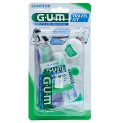 GUM TRAVEL KIT VIAGGIO 1 SPAZZOLINO PIEGHEVOLE GUM TRAVEL + 1 DENTIFRICIO VIAGGIO 12 ML + 1 ROCCHETTO FILO INTERDENTALE 10MT + 2 SCOVOLINI GOMMA GUM SOFT PICKS - farmaciabianca.it