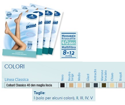 SAUBER COLLANT 40 DENARI MAGLIA LISCIA CHIARO 2 LINEA CLASSICA - farmaciabianca.it