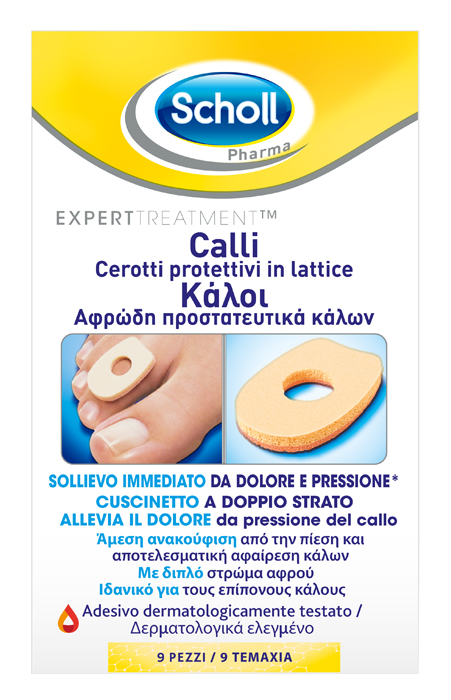 CEROTTO PROTETTIVO PER CALLI SCHOLL IN LATTICE 9 PEZZI - farmaciabianca.it