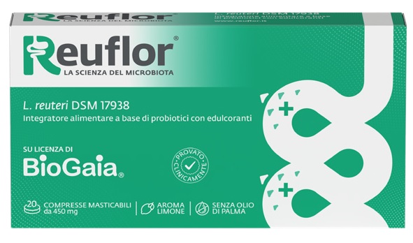 REUFLOR 20 COMPRESSE MASTICABILI AROMA LIMONE - farmaciabianca.it