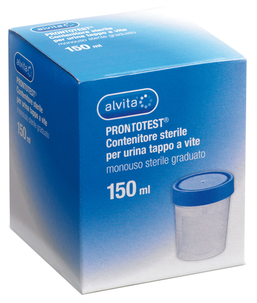 CONTENITORE PER URINA ALVITA PRONTOTEST GRADUATO CON TAPPO A VITE - farmaciabianca.it