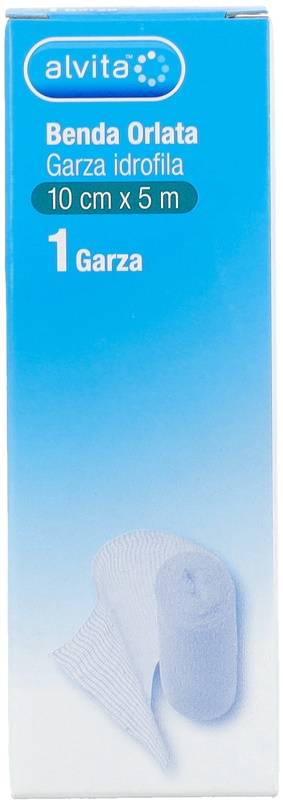 BENDA ORLATA GARZA IDROFILA ALVITA 10X500CM - farmaciabianca.it