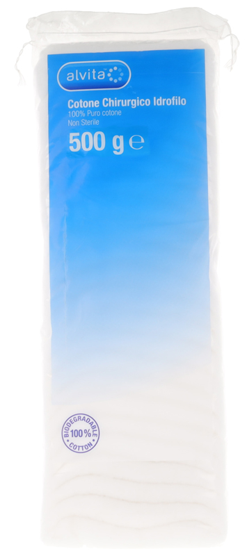COTONE CHIRURGICO IDROFILO ALVITA 100% PURO COTONE 500 G - farmaciabianca.it
