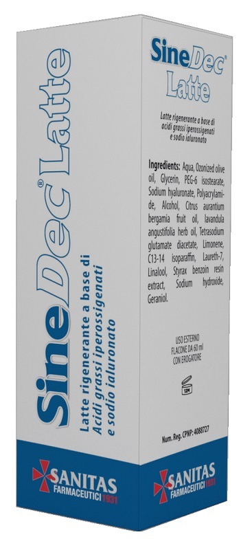 EMULSIONE PROFUMATA CONTENENTE OLIO OSSIGENATO PER PREVENZIONE E MEDICAZIONE DELLE ULCERE DA DECUBITO DI GRADO I SU PELLE INTEGRA SINEDEC LATTE 60ML - farmaciabianca.it
