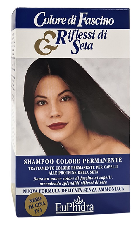 EUPHIDRA COLORE DI FASCINO & RIFLESSI DI SETA SHAMPOO COLORE PERMANENTE 41 NERO DI CINA 120 ML - farmaciabianca.it