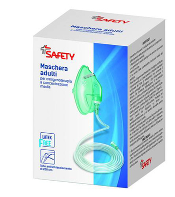 MASCHERA PER OSSIGENOTERAPIA CON TUBO 200CM - farmaciabianca.it
