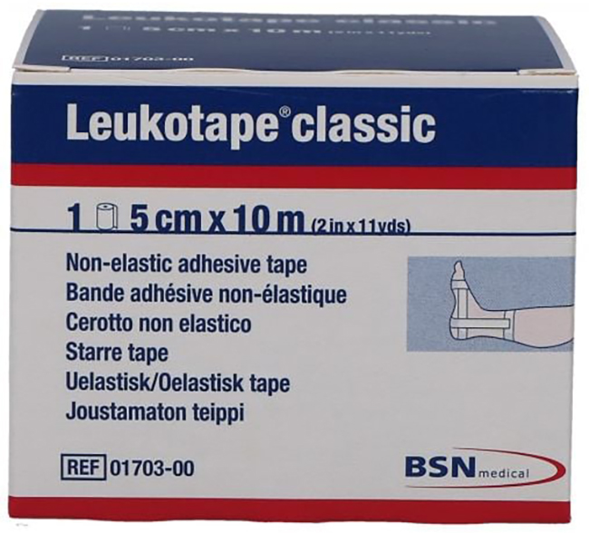 LEUKOTAPE BENDA ANELASTICA PER BENDAGGI FUNZIONALI 5X100 CM - farmaciabianca.it