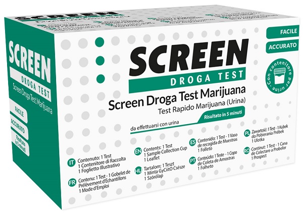 SCREEN DROGA TEST MARIJUANA TEST ANTIDROGA CON CONTENITORE URINA - farmaciabianca.it