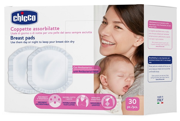 CHICCO COPPETTA ASSORBILATTE ANTIBATTERICA 30 PEZZI - farmaciabianca.it