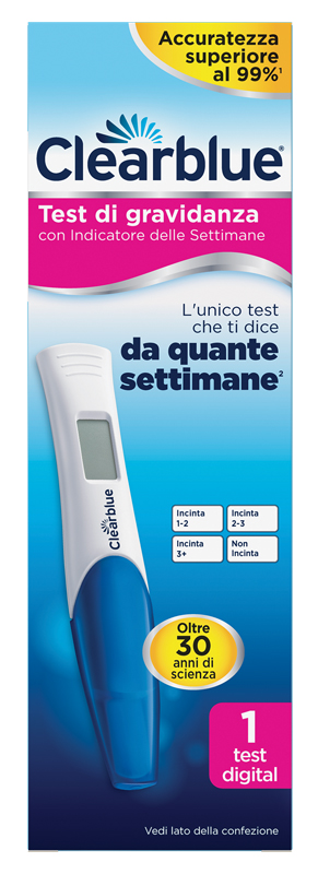TEST DI GRAVIDANZA CLEARBLUE CON INDICATORE DELLE SETTIMANE 1 PEZZO - farmaciabianca.it