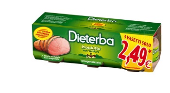 DIETERBA OMOGENEIZZATO PROSCIUTTO 3 PEZZI 80 G - farmaciabianca.it