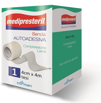 BENDA ADESIVA MEDIPRESTERIL 4X400CM - farmaciabianca.it