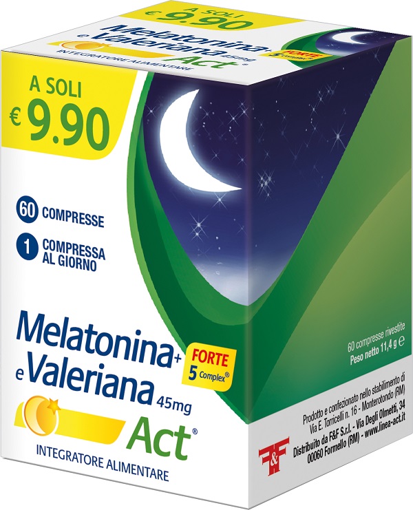 MELATONINA+FORTE 5 COMPLEX E VALERIANA ACT 60 COMPRESSE - farmaciabianca.it