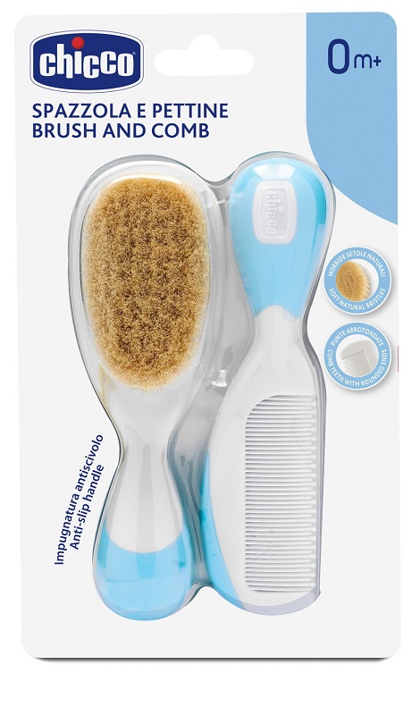 CHICCO SPAZZOLA + PETTINE AZZURRO - farmaciabianca.it