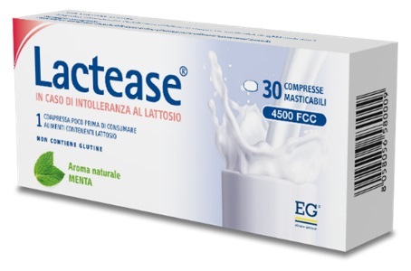 LACTEASE 4500 FCC AROMA MENTA 30 COMPRESSE MASTICABILI - farmaciabianca.it