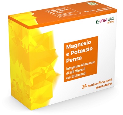 MAGNESIO E POTASSIO ARANCIA PENSA 24 BUSTINE EFFERVESCENTI - farmaciabianca.it