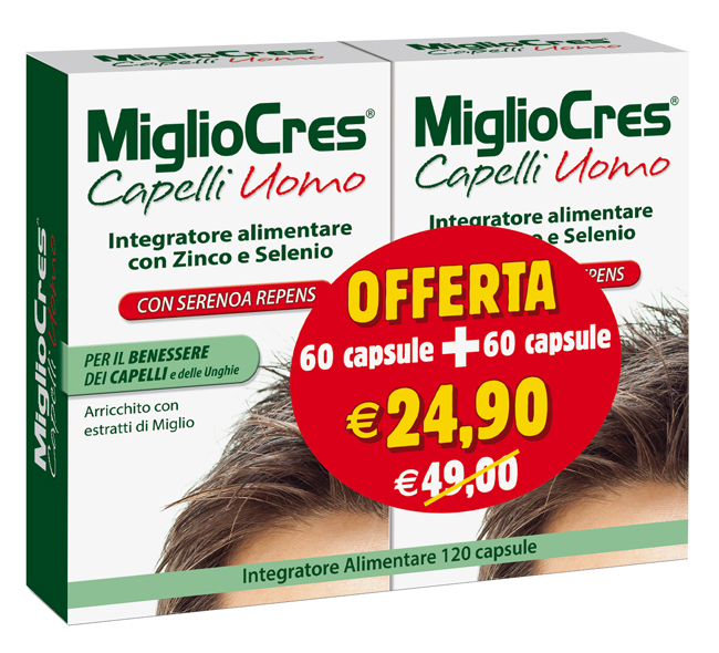 MIGLIOCRES UOMO 60+60 CAPSULE PROMO - farmaciabianca.it