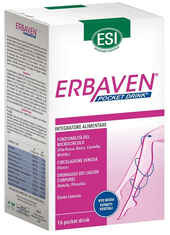 ESI ERBAVEN 16 POCKET DRINK X 20 ML GUSTO LIMONE - farmaciabianca.it