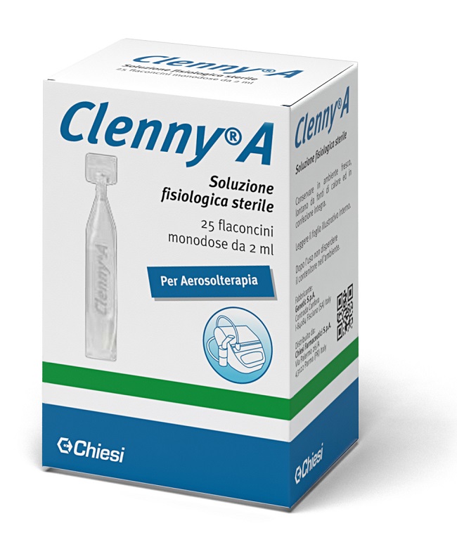 CLENNY A SOLUZIONE FISIOLOGICA STERILE PER AEROSOLTERAPIA 25 FLACONCINI MONODOSE DA 2 ML - farmaciabianca.it