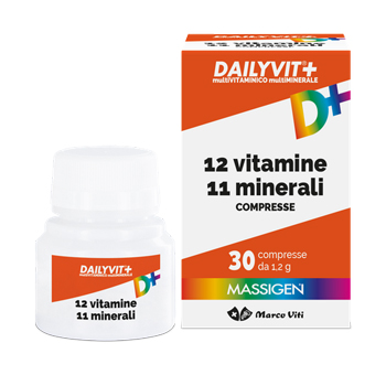 MASSIGEN DAILYVIT 12 VITAMINE 11 MINERALI 30 COMPRESSE RIVESTITE - farmaciabianca.it