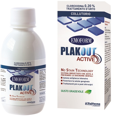 EMOFORM PLAK OUT ACTIVE CLOREXIDINA 0,20% COLLUTORIO 200 ML - farmaciabianca.it