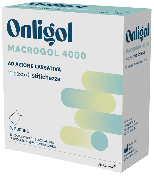 ONLIGOL MACROGOL 4000 20 BUSTINE 10 G SENZA ZUCCHERO - farmaciabianca.it