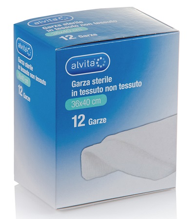 ALVITA GARZA STERILE IN TESSUTO NON TESSUTO 36X40CM 12 PEZZI - farmaciabianca.it