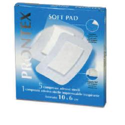 GARZA COMPRESSA PRONTEX SOFT PAD 10X6 CM 6 PEZZI (5 TNT + 1 IMPERMEABILE AQUA PAD) - farmaciabianca.it
