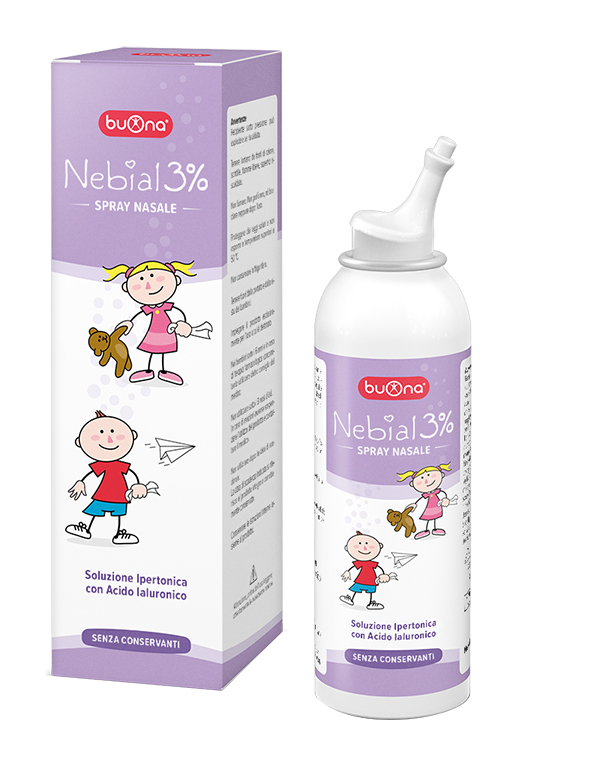 NEBIAL SOLUZIONE SALINA IPERTONICA DI SODIO CLORURO AL 3% CON ACIDO IALURONICO SPRAY NASALE 100 ML - farmaciabianca.it