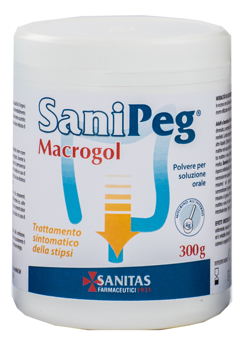 SANIPEG MACROGOL POLVERE PER SOLUZIONE ORALE BARATTOLO 300 G - farmaciabianca.it