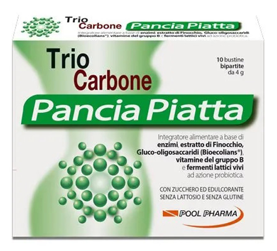 TRIOCARBONE PANCIA PIATTA 10 BUSTINE BIPARTITE 4 G - farmaciabianca.it