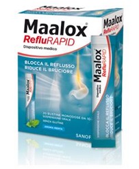 SOSPENSIONE ORALE MAALOX REFLURAPID 20 BUSTINE MONODOSE DA 10 ML - farmaciabianca.it