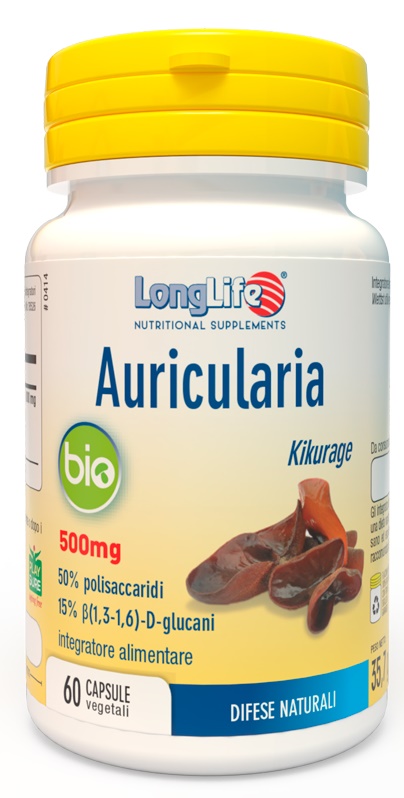 LONGLIFE AURICULARIA BIO 60 CAPSULE - farmaciabianca.it