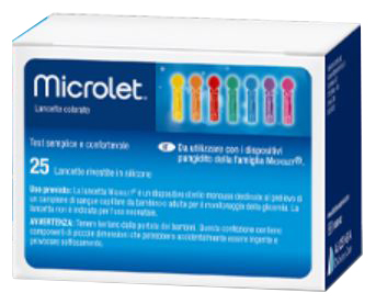 LANCETTE PUNGIDITO PER DISPOSITIVO MICROLET 25 PEZZI - farmaciabianca.it