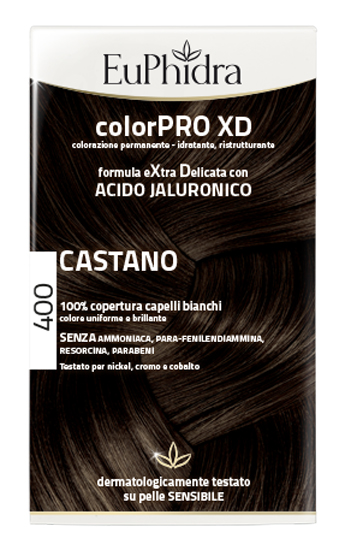 EUPHIDRA COLORPRO XD 400 CASTANO GEL COLORANTE CAPELLI IN FLACONE + ATTIVANTE + BALSAMO + GUANTI - farmaciabianca.it