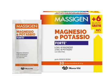 MASSIGEN MAGNESIO E POTASSIO FORTE 24 BUSTINE + 6 GRATIS - farmaciabianca.it