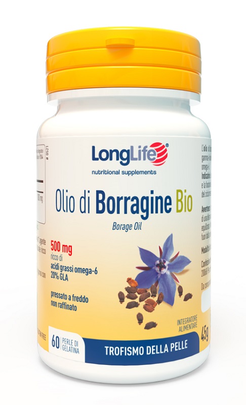 LONGLIFE OLIO BORRAGINE BIO 60 PERLE IN GELATINA - farmaciabianca.it