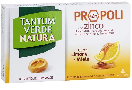 TANTUM VERDE NATURA 15 PASTIGLIE GOMMOSE LIMONE & MIELE - farmaciabianca.it