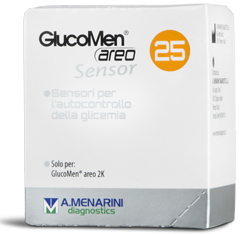 STRISCE MISURAZIONE GLICEMIA GLUCOMEN AREO SENSOR 25 PEZZI - farmaciabianca.it