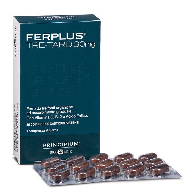 PRINCIPIUM FERPLUS TRE RETARD 30MG 30 COMPRESSE GASTRORESISTENTI - farmaciabianca.it