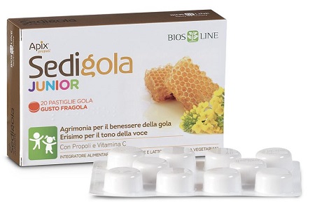 APIX PROPOLI SEDIGOLA JUNIOR FRAGOLA 20 PASTIGLIE BIOSLINE - farmaciabianca.it